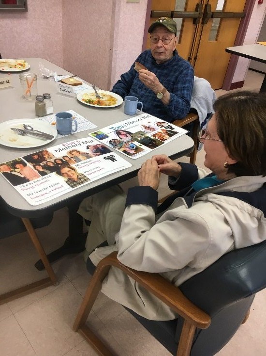 Seniors working on their Memory Mats