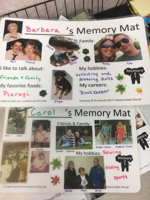 A collage of family photos for a Memory Mat