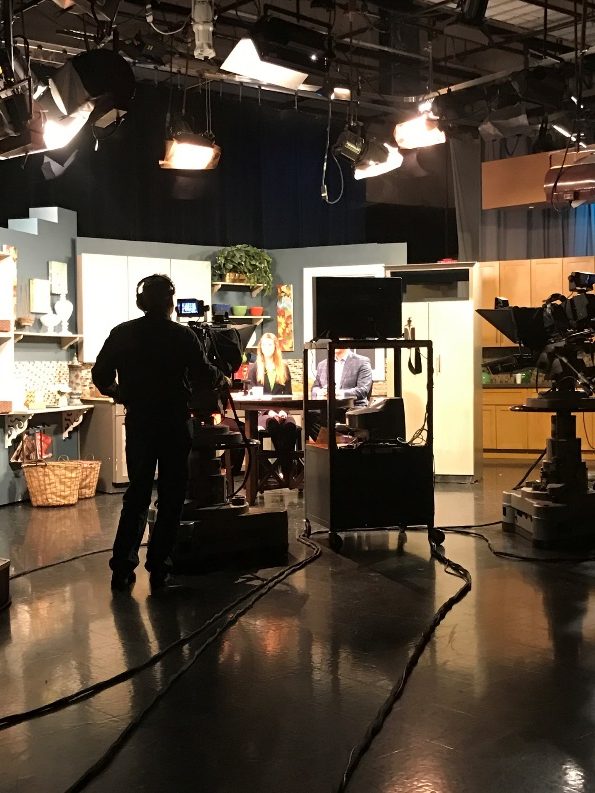 Ava Thomas on the set of WKYC's Golden Opportunities
